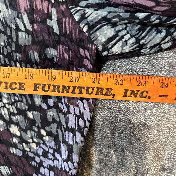 Colorful Sheer Blouse Top Womens Medium Travel Smith USA Made Boho Mom - Picture 5 of 7